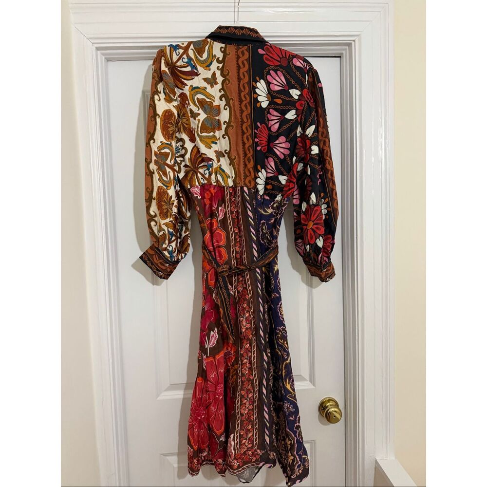 Farm Rio Miranda Long-Sleeve Wrap Midi Dress - Picture 7 of 11